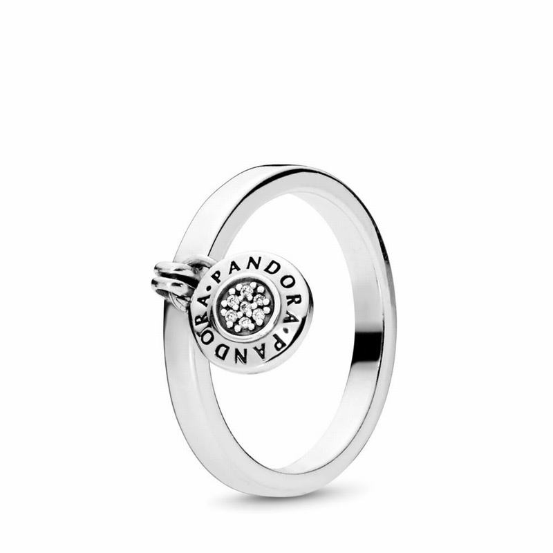 Pandora Signature Statement Ring Ireland - Sterling Silver/Cubic Zirconia - 318926TIB